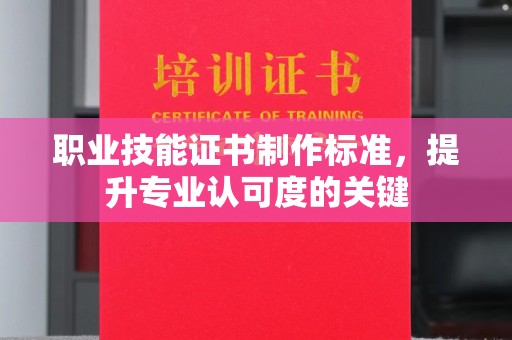 泸州职业技能证书制作标准，提升专业认可度的关键