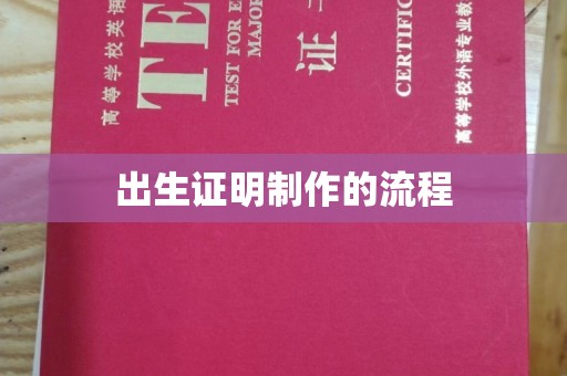 泸州出生证明制作的流程
