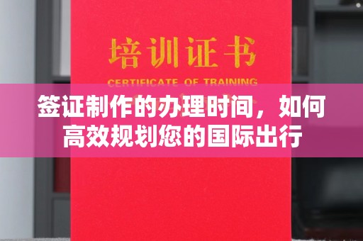泸州签证制作的办理时间，如何高效规划您的国际出行