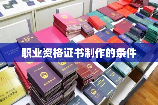 泸州职业资格证书制作的条件