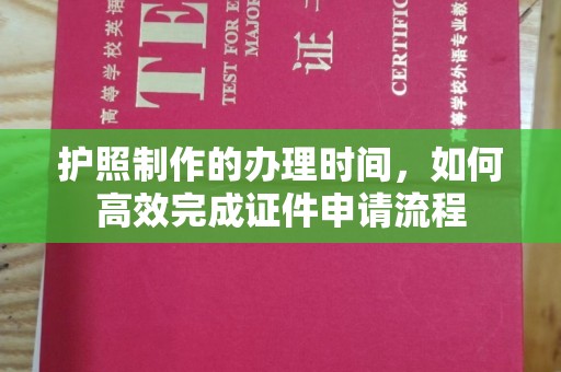 泸州护照制作的办理时间，如何高效完成证件申请流程