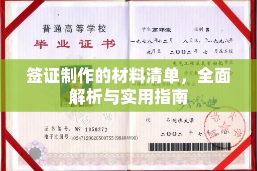 泸州签证制作的材料清单，全面解析与实用指南