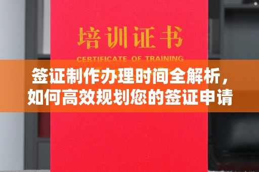 泸州签证制作办理时间全解析，如何高效规划您的签证申请流程