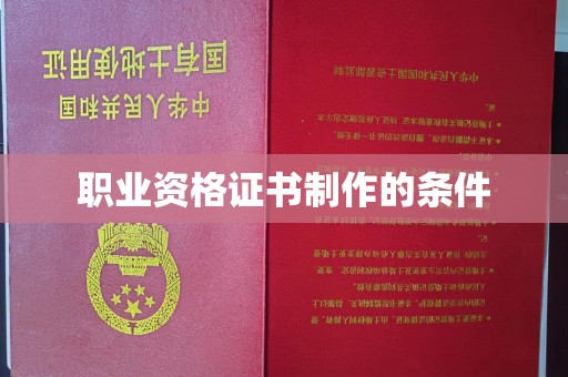 泸州职业资格证书制作的条件